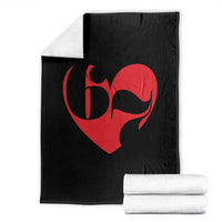 Funny Six Seven 67 Meme Valentines Day Red Heart Throw Blanket