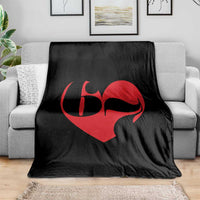 Funny Six Seven 67 Meme Valentines Day Red Heart Throw Blanket