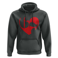 Funny Six Seven 67 Meme Valentines Day Red Heart Hoodie