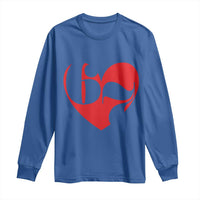 Funny Six Seven 67 Meme Valentines Day Red Heart Long Sleeve Shirt