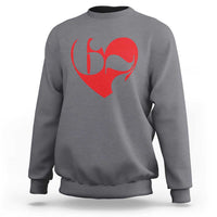 Funny Six Seven 67 Meme Valentines Day Red Heart Sweatshirt