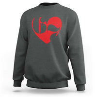 Funny Six Seven 67 Meme Valentines Day Red Heart Sweatshirt