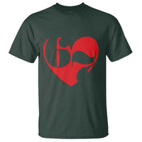 Funny Six Seven 67 Meme Valentines Day Red Heart T Shirt