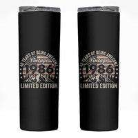 40th Birthday Made In 1986 Limited Edition Skinny Tumbler 70 Years Of Being Awesome American Flag
