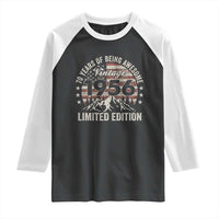70th Birthday Made In 1956 Limited Edition Raglan Shirt 70 Years Of Being Awesome American Flag