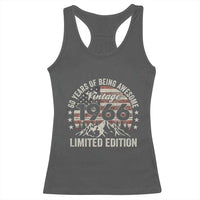 60th Birthday Vintage 1966 Limited Edition Racerback Tank Top 60 Years Of Being Awesome American Flag