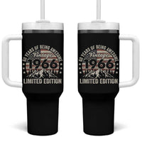 60th Birthday Vintage 1966 Limited Edition Tumbler With Handle 60 Years Of Being Awesome American Flag