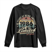 40th Birthday Made In 1986 Long Sleeve Shirt 70 Years Of Being Awesome Vintage Limited Edition