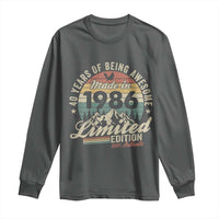 40th Birthday Made In 1986 Long Sleeve Shirt 70 Years Of Being Awesome Vintage Limited Edition