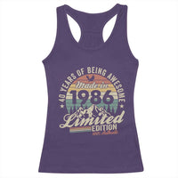 40th Birthday Made In 1986 Racerback Tank Top 70 Years Of Being Awesome Vintage Limited Edition