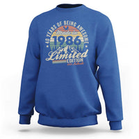 40th Birthday Made In 1986 Sweatshirt 70 Years Of Being Awesome Vintage Limited Edition
