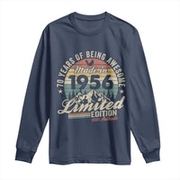 70th Birthday Made In 1956 Long Sleeve Shirt 70 Years Of Being Awesome Vintage Limited Edition