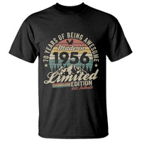 70th Birthday Made In 1956 T Shirt 70 Years Of Being Awesome Vintage Limited Edition