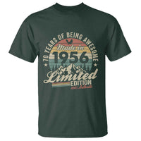 70th Birthday Made In 1956 T Shirt 70 Years Of Being Awesome Vintage Limited Edition