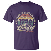 70th Birthday Made In 1956 T Shirt 70 Years Of Being Awesome Vintage Limited Edition