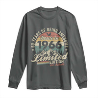 60th Birthday Made In 1966 Long Sleeve Shirt 60 Years Of Being Awesome Vintage Limited Edition