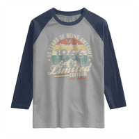 60th Birthday Made In 1966 Raglan Shirt 60 Years Of Being Awesome Vintage Limited Edition
