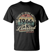 60th Birthday Made In 1966 T Shirt 60 Years Of Being Awesome Vintage Limited Edition