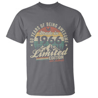 60th Birthday Made In 1966 T Shirt 60 Years Of Being Awesome Vintage Limited Edition