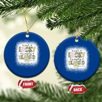 Not Lucky Simply Blessed Ceramic Ornament Blessed Christian Shamrocks St Patricks Day - Wonder Print Shop