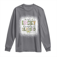 Not Lucky Simply Blessed Long Sleeve Shirt Blessed Christian Shamrocks St Patricks Day
