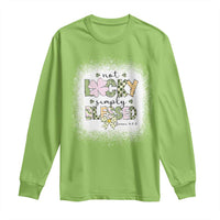 Not Lucky Simply Blessed Long Sleeve Shirt Blessed Christian Shamrocks St Patricks Day