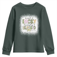 Not Lucky Simply Blessed Youth Sweatshirt Blessed Christian Shamrocks St Patricks Day
