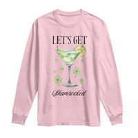 Funny Irish St Patrick's Day Cocktail Long Sleeve Shirt Let's Get Shamrocked Irish Festival