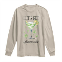 Funny Irish St Patrick's Day Cocktail Long Sleeve Shirt Let's Get Shamrocked Irish Festival