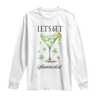 Funny Irish St Patrick's Day Cocktail Long Sleeve Shirt Let's Get Shamrocked Irish Festival