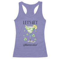 Funny Irish St Patrick's Day Cocktail Racerback Tank Top Let's Get Shamrocked Irish Festival
