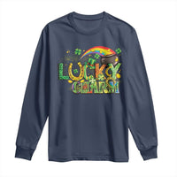 Funny St Patrick's Day Lucky Charm Long Sleeve Shirt Rainbow Gold Pot Clover