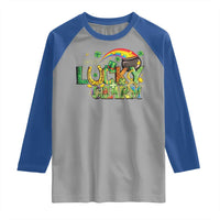 Funny St Patrick's Day Lucky Charm Raglan Shirt Rainbow Gold Pot Clover