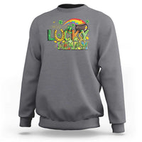 Funny St Patrick's Day Lucky Charm Sweatshirt Rainbow Gold Pot Clover