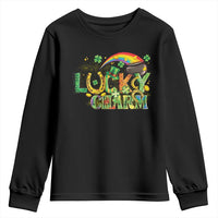Funny St Patrick's Day Lucky Charm Youth Sweatshirt Rainbow Gold Pot Clover
