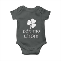 Funny Irish Pog Mo Thoin Baby Onesie St Patrick's Day Gaelic Saying Shamrock