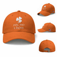 Funny Irish Pog Mo Thoin Baseball Cap St Patrick's Day Gaelic Saying Shamrock
