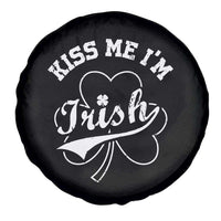 Funny Kiss Me I'm Irish St Patricks Day Spare Tire Cover Vintage Shamrock