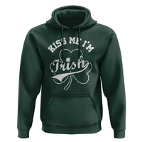 Funny Kiss Me I'm Irish St Patricks Day Hoodie Vintage Shamrock