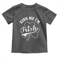 Funny Kiss Me I'm Irish St Patricks Day Toddler T Shirt Vintage Shamrock