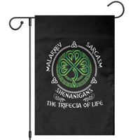 Funny St Patricks Day Irish Pride Garden Flag Malarkey Sarcasm Shenanigans The Trifecta Of Life