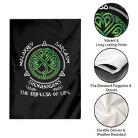 Funny St Patricks Day Irish Pride Garden Flag Malarkey Sarcasm Shenanigans The Trifecta Of Life