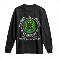 Funny St Patricks Day Irish Pride Long Sleeve Shirt Malarkey Sarcasm Shenanigans The Trifecta Of Life