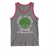 Funny St Patricks Day Irish Pride Tank Top Malarkey Sarcasm Shenanigans The Trifecta Of Life