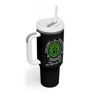 Funny St Patricks Day Irish Pride Tumbler With Handle Malarkey Sarcasm Shenanigans The Trifecta Of Life