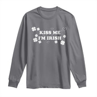 Funny Kiss Me I'm Irish St Patricks Day Long Sleeve Shirt