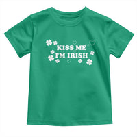 Funny Kiss Me I'm Irish St Patricks Day Toddler T Shirt