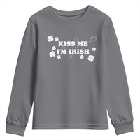 Funny Kiss Me I'm Irish St Patricks Day Youth Sweatshirt