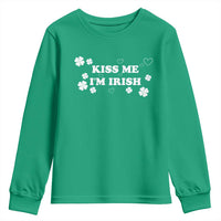 Funny Kiss Me I'm Irish St Patricks Day Youth Sweatshirt