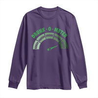 Funny Irish St. Patrick's Day Long Sleeve Shirt Drunk-O-Meter Drinking Party Shamrock